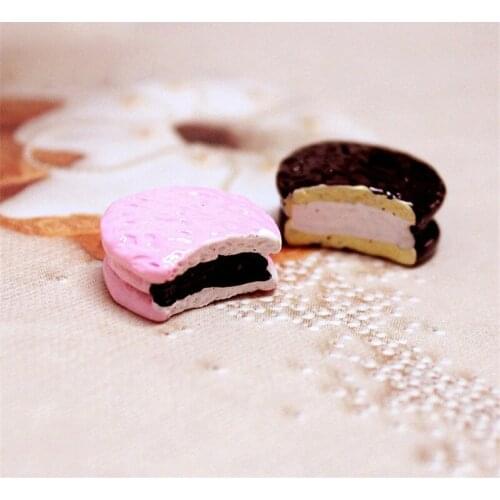 Wholesale 100PCs 16MM 3D Pink Coffee Color Chocolate Cake Resin Cabochons Cute Kawaii Embelishment Jewelry Accessory hair Bow