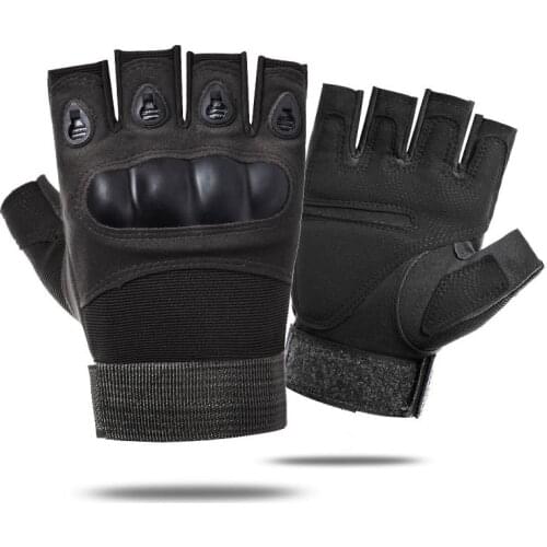 Tactical Hard Knuckle Half finger Gloves Mens Army Military Combat Hunting Shooting Airsoft Paintball Police Duty - Fingerless