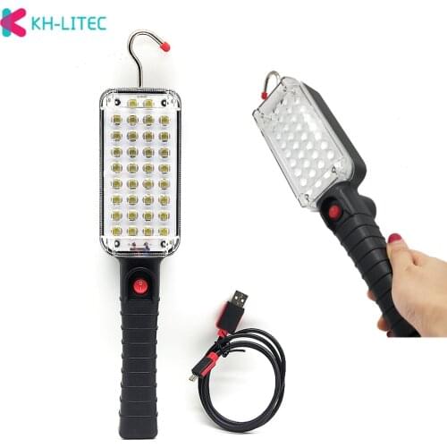 Portable Lantern 34 LEDs Flashlight Magnetic Torch USB Rechargeable Work Light Hanging Hook Tent Lamp For Camping Emergency