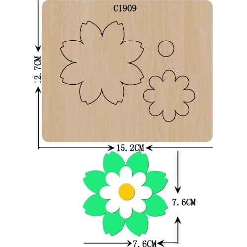 New Flower Wooden die Scrapbooking C1909 Cutting Dies