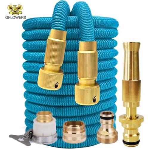 Expandable Magic Hose Pipe High-Pressure Car Wash Hose Adjustable Spray Flexible Home Garden Watering Hose Cleaning Water Gun