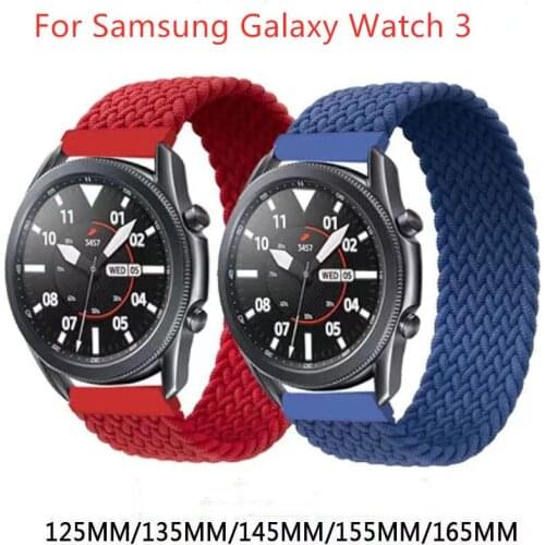 22mm 20mm Quick Release Nylon Braided Band For Samsung Galaxy Watch 42 46mm Solo loop Watch Band Strap For Galaxy Watch3 41 45mm