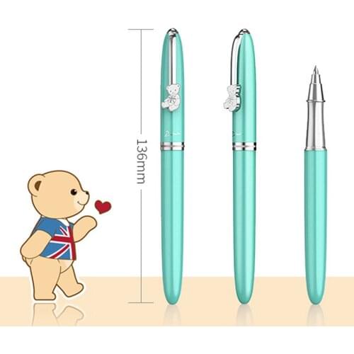 Picasso Pimio 922 Metal RollerBall Pen Green Teddy Series Writing Pen For Business Office & School Best Stationery