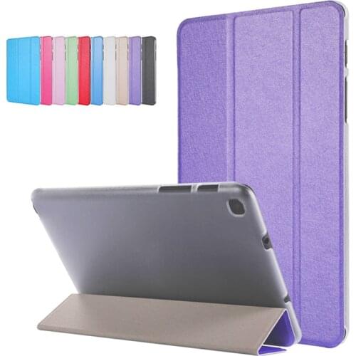 Ultra Thin Silk pattern case For Samsung Galaxy Tab A7 Lite 8.7 2021 SM-T220 SM-T225 Flip Stand Transparent back cover