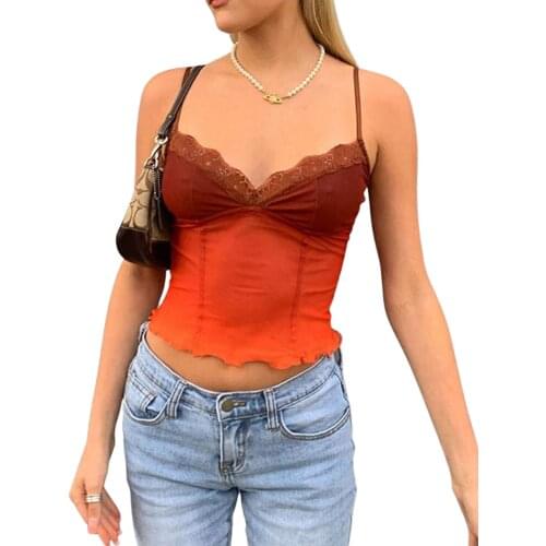 Women Patchwork Sexy Solid Camis Girls Party Summer Sling Vest Female Slim Straps Short Top Club Tank Tee