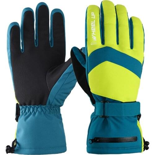 M/L/XL 1 Pair Adjustable Ski Gloves Outdoor Waterproof Breathable Snowboard Gloves for Men Women Full Finger Gloves