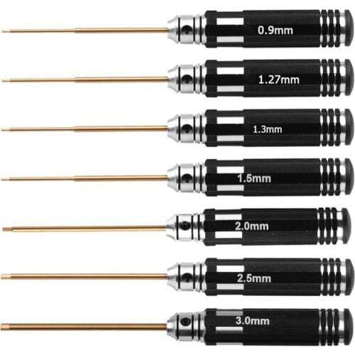 1pcs RC Helicopter Hex Screwdriver Tool White Steel Titanium Plating Hex Wrench Driver For RC Drone Aircraft Model Repair Tool