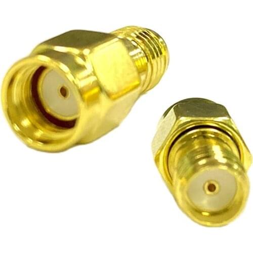 10/100pcs RP-SMA Male inner hole Switch SMA Female Jack RF Coax Adapter Coupler Straight Wholesale Fast Shipping