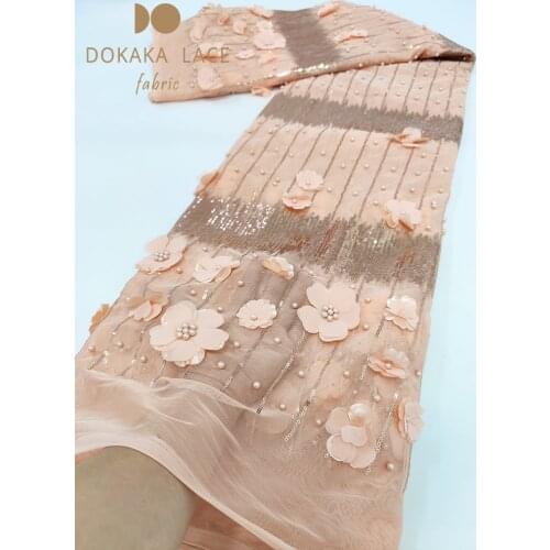 5 Yards 2021 High Quality Swiss Voile Lace Fabric Best Sell 3D Flower Embride Net Lace For France Party Or Wedding Women Dresses