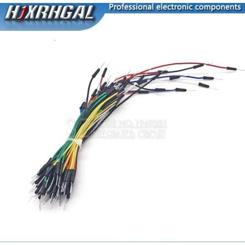 65pcs Jump Wire Cable Male to Male Jumper Wire for Breadboard hjxrhgal