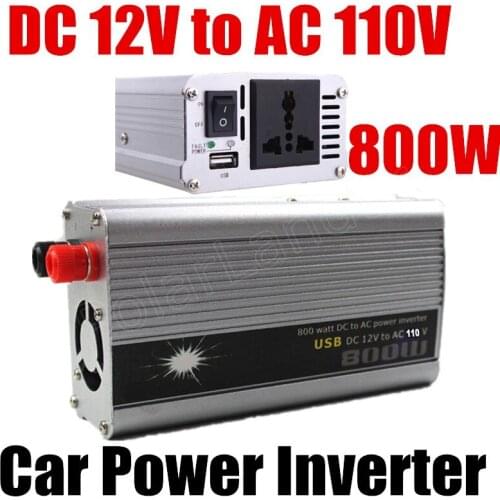 800W WATT DC 12V to AC 110V Portable USB Car Vehicle Power Inverter Adapter Charger Voltage Converter Transformer Universal