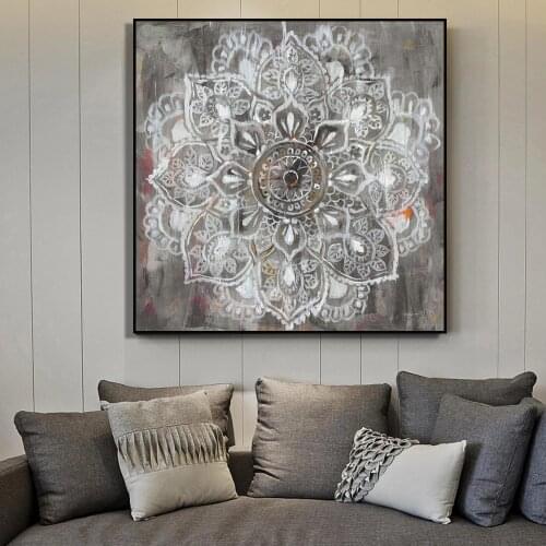 Abstract Mandala Flower Poster Canvas Painting Print Cuadros Art Wall Decoration Mural For Modern Home Living Room Decor No Fram