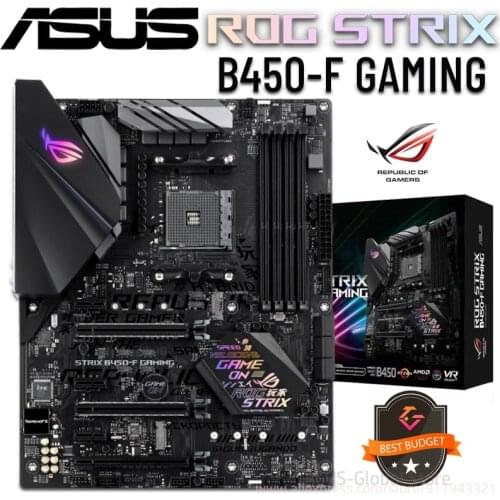 Asus ROG STRIX B450-F GAMING AMD B450 Socket AM4 Motherboard PCI-E 3.0 4 DDR4 64GB 6 SATA III M.2 ATX Motherboard Placa-mãe New