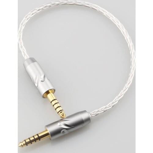 Audiocrast 819AG DIY HIFI Single 4.4mm Balanced Male to 4.4mm Balanced Male Audio Adapter Cable 4.4 Male to Male Adapte