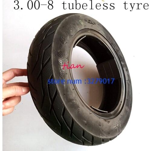 Free Shipping 3.00-8 Tubeless Tire Fits for Scooter ,Gas and Electric Scooters Warehouse Vehicles Mini Motorcycle Moped 8" Rim