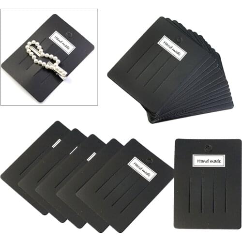 20 Pcs Paper Jewelry Display Cardboards Barrette Hair Bow Card Holder Tags