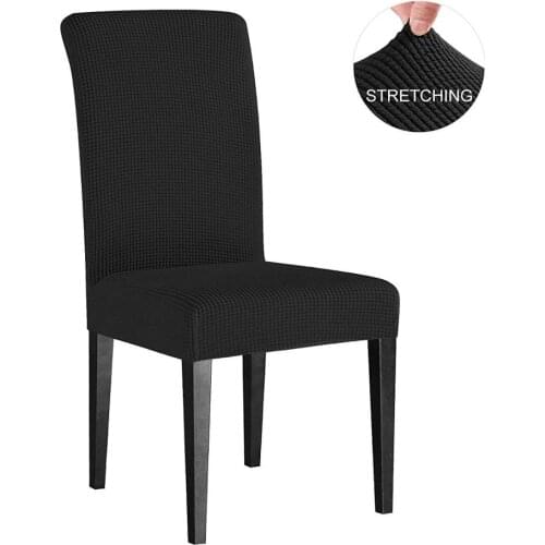 Dining Chair Covers Slipcovers Stretch Thicken Jacquard Spandex Furniture Protector for Dining Room Parsons Chair Cushion Cover