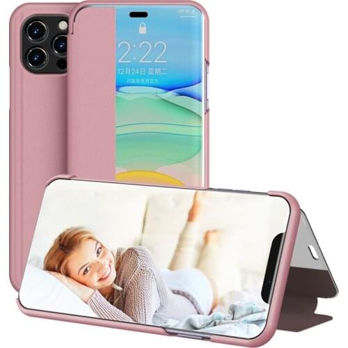 Case For iPhone 12 Pro Max Iphone12 Mini Side Smart View Window Flip Leather Cover for iPhone 12 Mini iPhone12 Pro Phone Bags