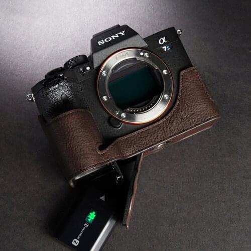Design for Sony A7S3 A7SM3 A7Siii Handmade Genuine Leather Camera Half Case Cover Camera Bodysuit