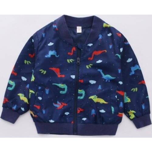 COOTELILI Active Dinosaur Outerwear & Coats Kids Jacket For Boys Windbreaker Spring 2018 Dinosaur Baby Jacket Children Clothing