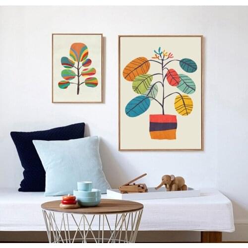 Colorful Flower Pot Abstract Poster Modern Canvas Painting Wall Decals Art Prints Modular Wall Picture For Bedroom Home Decor