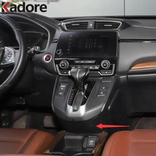 For Honda CRV CR-V 2017 2018 2019 2020 2021 Carbon Fiber Down Gear Shift Box Panel Cover Trim Sticker Car Styling Accessories