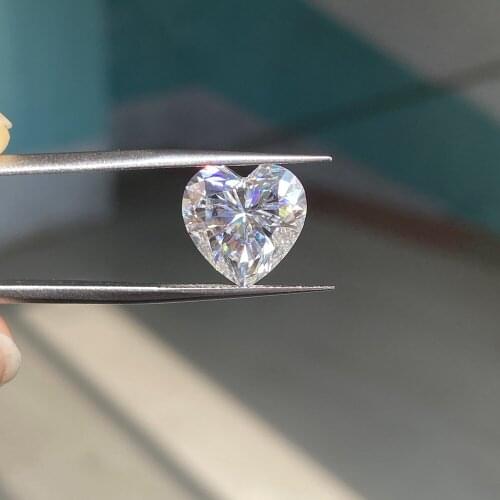 Lab Created diamond moissanite stone Heart cut 0.5ct 5mm D color VVS1 pass tester 2pcs