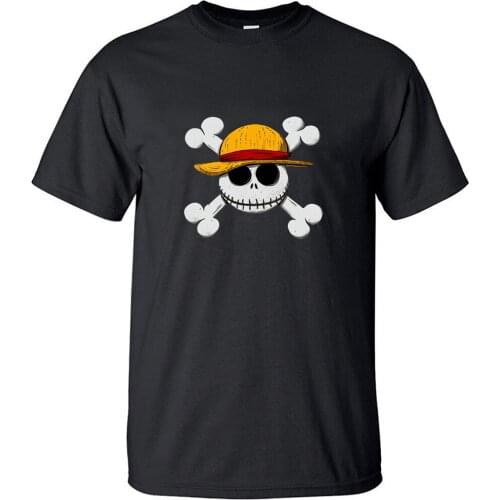 Japanese Anime One Piece Monkey Luffy T Shirt Cotton Loose Vintage Print T Shirts Top Men Cool Retro Hip Hop Short Sleeve Tshirt