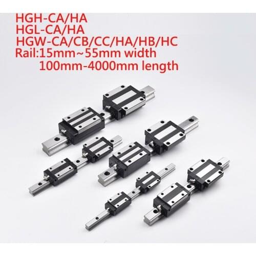 Hgr15 hgr20 HGH15CA HGH20CA square block smooth linear guide rails for cnc parts