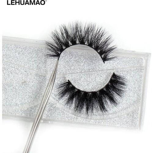 LEHUAMAO Mink Eyelashes 100% Cruelty free Handmade 3D Mink Lashes Full Strip Lashes Soft False Eyelashes Makeup Lashes A14
