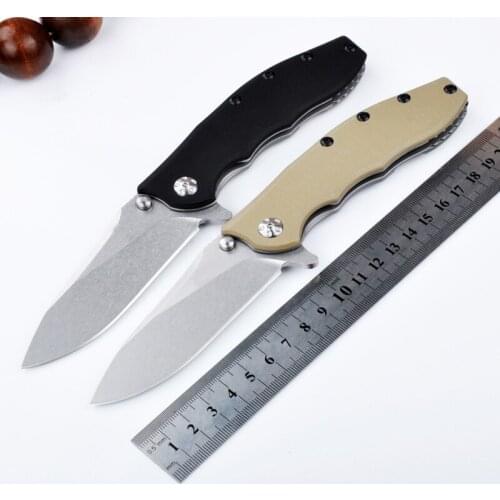 Brave Fighter 0562 9CR13MOV blade G10+Steel plated black titanium handle tactical folding knife hunting camping outdoor tools
