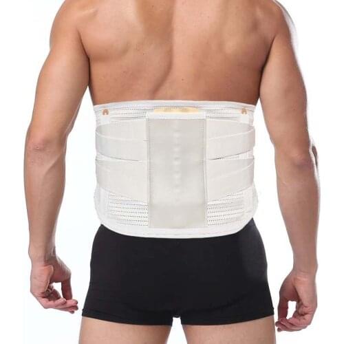 2021 Orthopedic Tourmaline Self-heating Magnetic Steel Bone Waist Widen Belt Men Women Lumbar Support Back Brace Belt 3pcs Pad