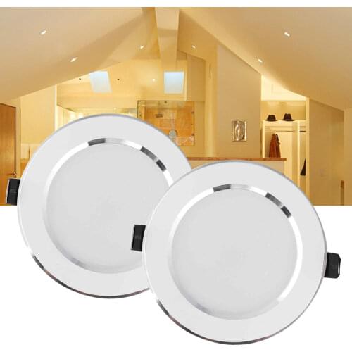 Dimmable LED Recessed Ceiling Light Panel Downlight 3W 5W 7W 9W 12W 15W 18W 21W AC 110V 220V for Home Office Living Room White