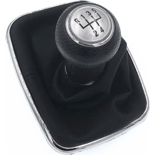 5 Speed PU Leather Shifter Stick Gear Shift Knob With Dustproof Cover HZTWFC-13.9 For VW Golf GTi MK4 R32 Bora MK4 Jetta