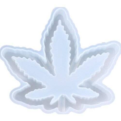 Crystal Epoxy Resin Mold DIY Crafts Maple Leaf Ashtray Casting Silicone Mould 97QE