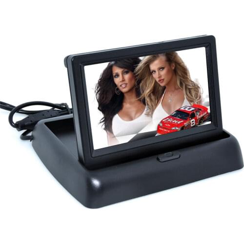 4.3" Foldable TFT Color LCD Car Reverse Rearview Monitor 16:9 Car Monitor For Parking System Car Reverse Rearview Camera