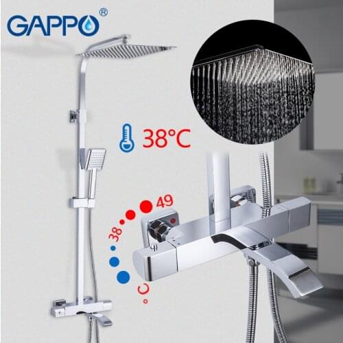 GAPPO shower faucet thermostatic shower set rainfall hot and cold water Shower System Bathtub Mixer thermostatic shower G2407-40