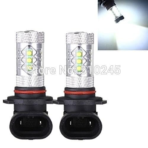 10X High Power LED 9005 hb3 80W LED Car fog light running bulbs 12V lamp free shipping
