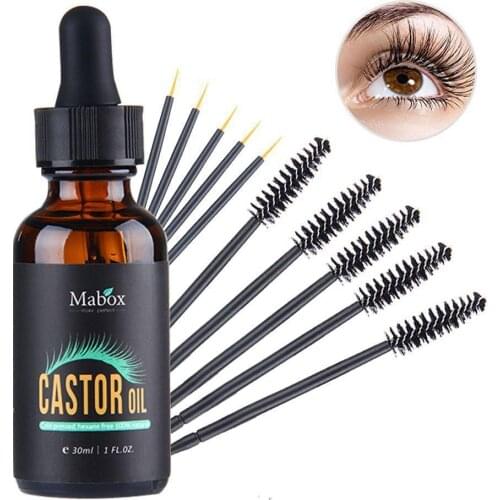 Mabox 30 ML Eyelash Growth Serum For Lash Lift Natural Castor Organic Serum Oil For The Growth Of Eyelashes Hair Essential Oil