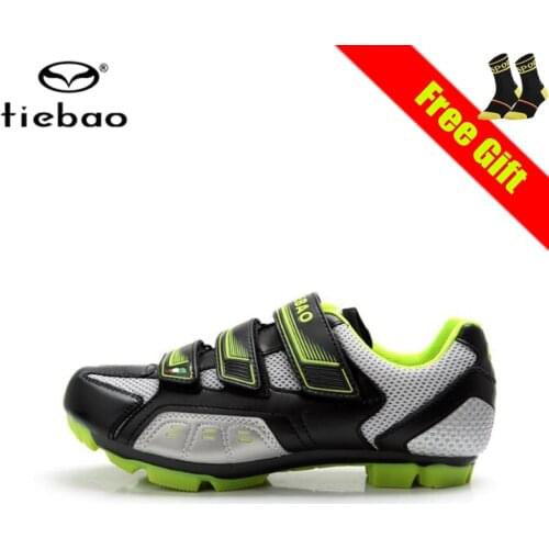 Tiebao Sapatilha Ciclismo Mtb Men Women Green Cycling Shoes Breathable Self-locking SPD MTB Sneakers Mountain Bike Riding Shoes