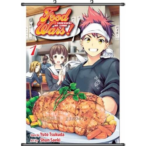 Japan Anime Shokugeki no Soma Yukihira souma & Isshiki satoshi & Nakiri erina Home Decor Wall Scroll Poster Decorative Pictures
