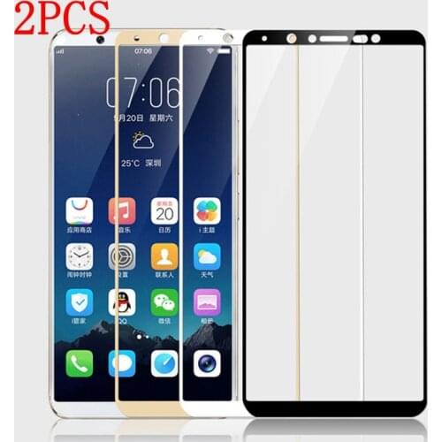 2PCS Full Cover Tempered Glass For Vivo X20 Screen Protector protective film For For Vivo X20 Plus glass