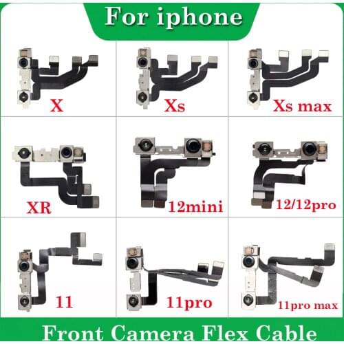 Front Camera Flex Repair Parts For iPhone X XR XS MAX 11 Pro Max Facing Small Camera Replacement Parts