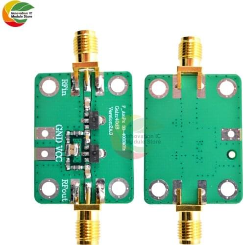 Ziqqucu 30-4000MHz 40dB Gain RF Broadband Amplifier Module for FM HF VHF/UHF 50Ω ubs High Frequency Amplifier Board Gain Module