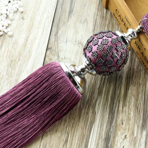1 Pair Curtain Tassel Fringe Tiebacks Holdbacks Hanging Belt Ball Ropes Curtain Accessories