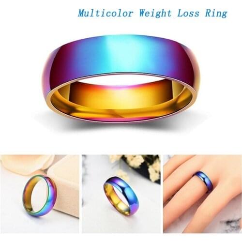 1PC Multicolor Weight Loss Ring Slimming Healthy Stimulating Ring Magnetic Jewelry