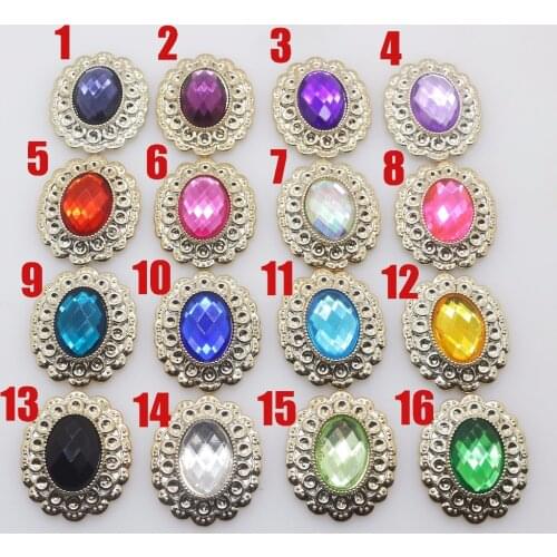 New 10pcs 3.3X2.7cm flower Oval Acrylic Resin Button wedding Invitations decorate button trinket hair flower center scrapbooking