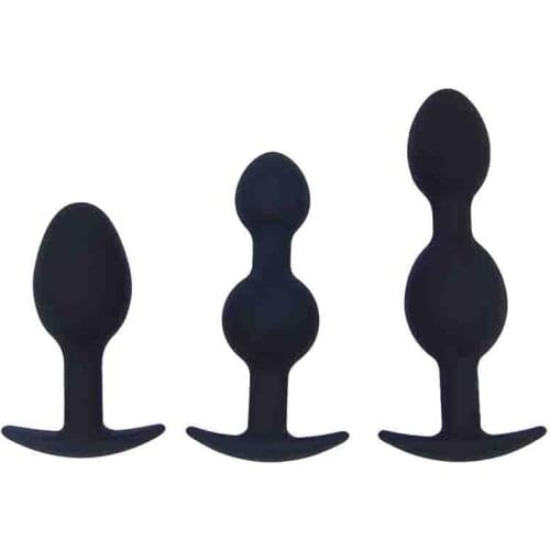 ORISSI silicone steel ball rear court anal plug three-piece adult products for both men and women best-selling appliances