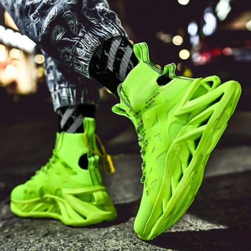 2021 Trendy Light Men Running Shoes Breathable Mesh Multicolor chunky Sneakers Antiskid Outdoor Sport Shoes Training Zapatillas