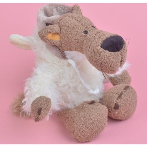 25-75cm White Wolf with Sheep Cloth Plush Toy for Cute Baby/ Kids Gift, Plush Doll Free Shipping
